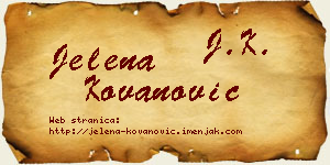 Jelena Kovanović vizit kartica